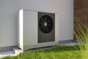 heat pumps beside house